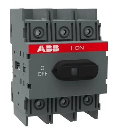 Produktfoto 1 von ABB OT Trennschalter 3-polig Schraubanschlussklemme 0A Schwarz IP20