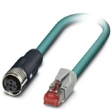 Produktfoto 1 von Phoenix Contact NBC Cat.5 Ethernet-Kabel, 5 m, Blau 4 Abgeschirmt Geschirmt, Aussen ø 6.4 mm Außen-ø , Polyurethan