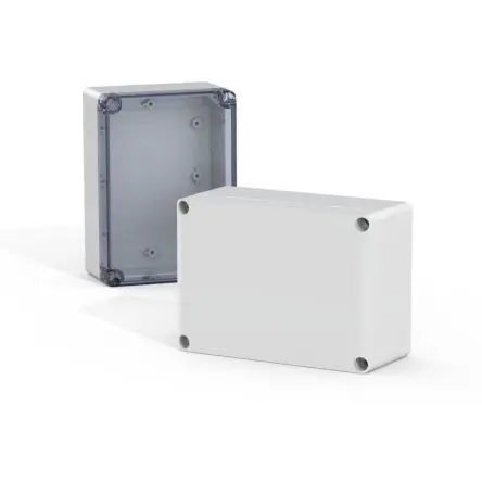 nVent HOFFMAN SABP Polycarbonat, ABS Anschlussbox Grau IP66, IP67 Transparente Tür, HxBxT 125 mm, 125 mm x 125 mm
