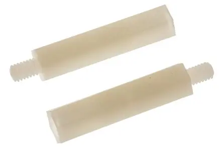 Produktfoto 1 von RS PRO Abstandhalter, Länge 30 mm, Gewindelänge 6 mm, Nylon 6.6, Sechskant M4 M4, 7 mm 10 mm