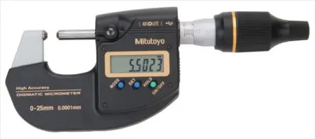 Produktfoto 1 von Mitutoyo Batteriebetrieben Außen- Mikrometer Metrisch, 0 mm bis 25 mm / ±0.5 μm