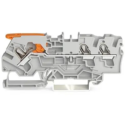 Produktfoto 1 von WAGO TOPJOB S Anschlussklemmenblock DIN-Schiene 1 Grau, 4mm², 600V Einsteck-Anschluss IECEx/ATEX/CSA