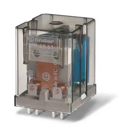 Finder 65 Relais 12V dc Spule SPST Leiterplattenmontage 20A 110 Ω 1.3 W