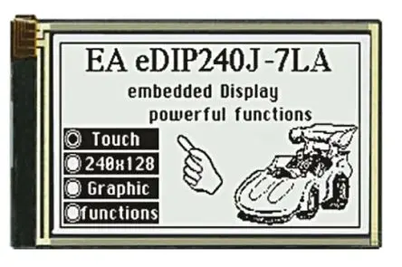 Produktfoto 1 von Display Visions EA eDIP Monochrom LCD, Graphisch LED Schwarz, Weiß 240 x 128 Pixel