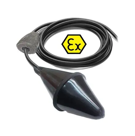 Produktfoto 1 von ATMI Schwimmerschalter Kabel 125 V dc, 1-poliger Umschalter, -40 °C 250 V ac → 90 °C, mit 5 m Leitung