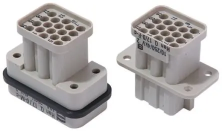 Produktfoto 1 von HARTING Han Q Industrie-Steckverbinder Kontakteinsatz Buchse, 18-polig 10A, Kabel, Steckverbindereinsatz