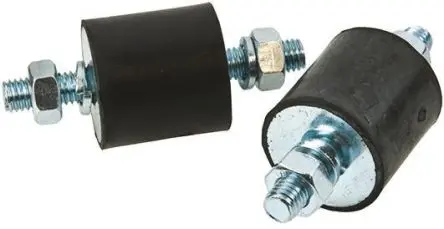 Produktfoto 1 von FIBET Fibet Naturgummi Gummipuffer, Außen-/Außengewinde Puffer M10 x 25 mm 71.2 daN, Ø 50 mm x 50 mm, 45 IRHD / bis 8.9