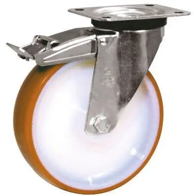 Produktfoto 1 von LAG Gebremst, schwenkbar Rolle, Rad ø 150 mm, 200 kg, Ges H. 181 mm, Rad B. 40 mm