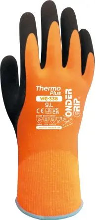 Produktfoto 1 von Wonder Grip WG33 Handschuhe Größe 7, S Acrylat Orange, Schwarz Latex 24