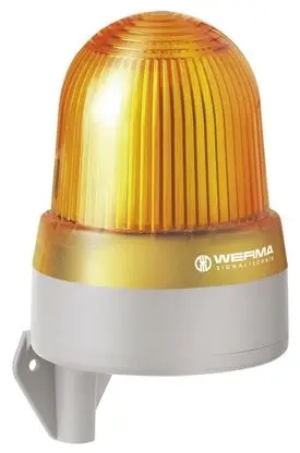 Produktfoto 1 von Werma 433 LED, Filament/Warnsummer-Licht Schall- und Lichtsignal-Kombination 48V ac/dc Gelb IP65 Halterung / 108 dB 112