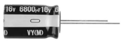 Nichicon VY Radial, Durchsteckmontage Kondensator 6800 μF Radiale Anschlussfahnen ±20 % / 16V dc, Ø 16 mm x 25 mm x 25