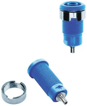Staubli 4 mm Buchse Blau Buchse für Laborstecker, Kontakt Nickel, 1000V 24A Lot