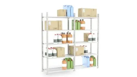 Produktfoto 1 von Manorga Regalsystem, Stahlblech, Galvanisiert, 2000 mm x 10mm, 400 mm, 3000 kg Last
