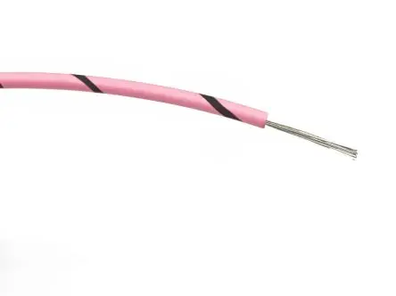 Produktfoto 1 von RS PRO RS PRO Schaltdraht 100 m Rosa, Schwarz Ø 1.55 mm 16 Litzen Polyvinylchlorid