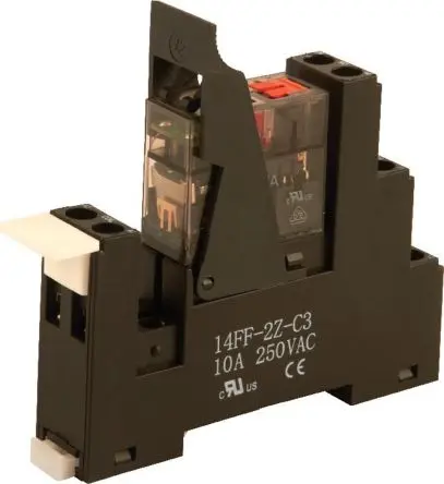 Produktfoto 1 von Hongfa Europe GMBH RMTFL Interface Relais 24V ac, 2-poliger Umschalter DIN-Hutschiene 8A