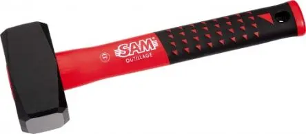 Produktfoto 1 von SAM Hammer, Fäustel aus Werkzeugstahl 950 g Fiberglas-Stiel 252 mm