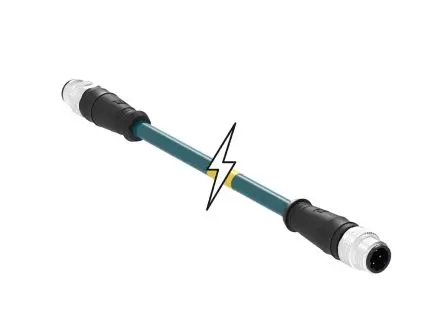 Produktfoto 1 von Molex 130048, 4-polig konfektioniertes Sensorkabel, M12, Gerade Stecker 4 / M12, Gerade Stecker, Länge 38 m