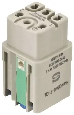 Produktfoto 1 von HARTING 0912 Industrie-Steckverbinder Kontakteinsatz Buchse, 5-polig 16A, Kabel, Steckverbindereinsatz