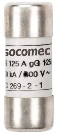 Produktfoto 1 von Socomec Patronensicherung F / 63A 22 x 58 mm 600V Industrieausführung