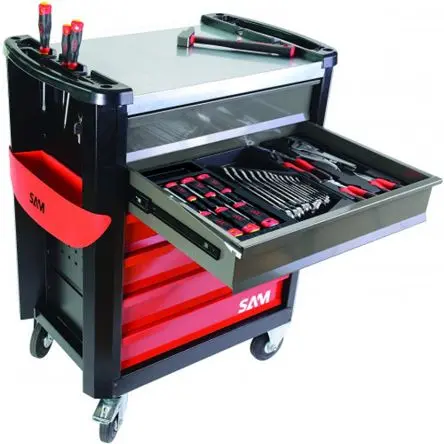Produktfoto 1 von SAM Schaum Rollenschrank, Typ Werkzeugschrank 6 Schubladen mit Rädern, 1.1 m x 80cm x 600 mm