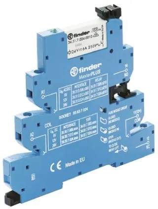 Produktfoto 1 von Finder 39 Interface Relais 125V ac, 1-poliger Umschalter DIN-Hutschiene