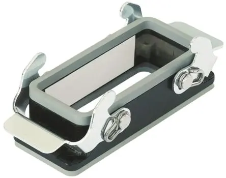Produktfoto 1 von HARTING 0937 Gehäuse für robusten Stromversorgungsstecker Doppelter Hebel 2, Schott 24B Steckverbindergehäuse, IP65