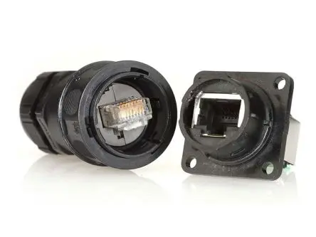 Produktfoto 1 von Amphenol Socapex RJF544 Stecker Cat5e RJ45-Steckverbinder, 1-Port 8-polig Ungeschirmt Kabel Gerade