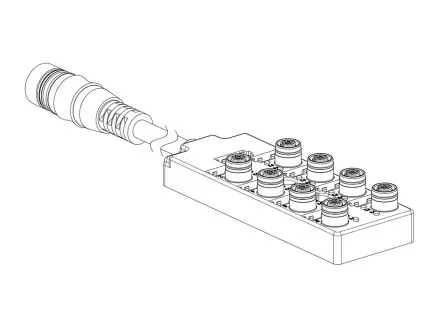 Produktfoto 1 von Brad from Molex 120119 Sensor-Box 8 Anschlüsse, 600 mm