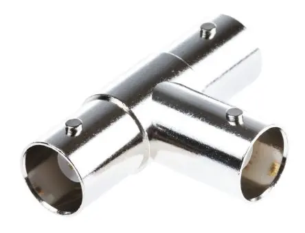 Produktfoto 1 von TE Connectivity HF Adapter, 50 Ω, T, 4GHz Buchse Buchse, Koaxial Nennspannung