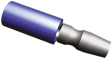 TE Connectivity Stecker PLASTI-GRIP ø 5 mm Isoliert Blau 16 AWG Kabelschuh Rundstecker 14 AWG