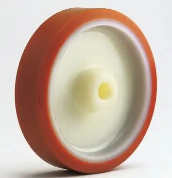 Produktfoto 1 von LAG Rollwagenrolle Orange, Weiß, Mat. Polyurethan, 200 kg Ø 100 mm, B. 30 mm