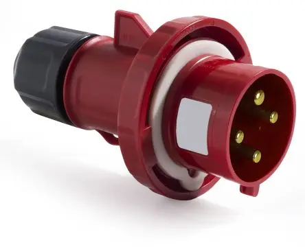 Produktfoto 1 von RS PRO RS PRO Leistungssteckverbinder Rot, 380V, 415 V, Kabel Gerade IP67 32A