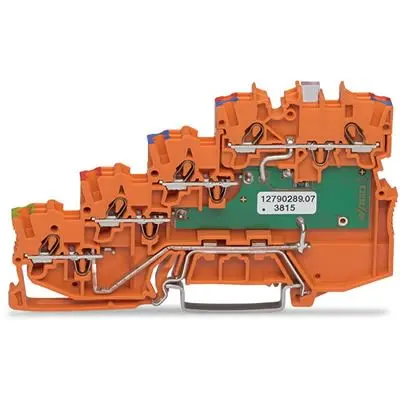 Produktfoto 1 von WAGO TOPJOB S Anschlussklemmenblock DIN-Schiene 4 Orange, 1mm², 24V Zugfederklemme