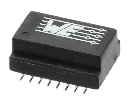Produktfoto 1 von Wurth Elektronik LAN-Ethernet-Transformator Oberfläche 1 Ports -1.0dB, L. 12.7 mm B. 9.27mm