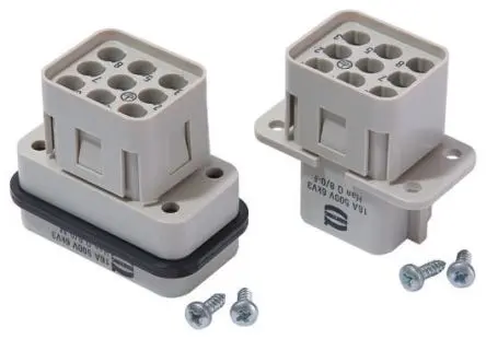 Produktfoto 1 von HARTING Han Q Industrie-Steckverbinder Kontakteinsatz Buchse, 9-polig 16A, Kabel, Steckverbindereinsatz