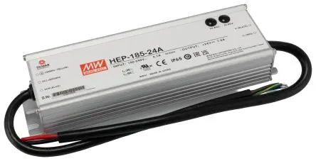 Produktfoto 1 von MEAN WELL HEP-185 Schaltnetzteil 1-Ausg. 24V dc 187 W, Chassis 431 V dc, 305V ac 7.8A