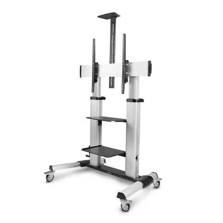 Produktfoto 1 von StarTech.com Freistehend Mobiler TV Ständer 100 Zoll 220lb Silber, Schwarz