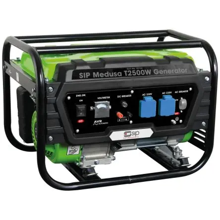 Produktfoto 1 von SIP 2 kW 1-Phasen Stromerzeuger / 230V, 44 kg, Benzin 15 L UK-Anschluss