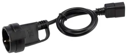 Produktfoto 1 von APC Netzkabel, A IEC C14, B CEE 7/7, 0.6 m Schwarz, 250V