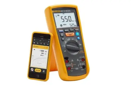 Fluke 1587 FC Isolationsprüfer 50 V, 1mA, 1 kV Isolations-Multimeter 2 GΩ CAT IV, CAT III, ISO-kalibriert