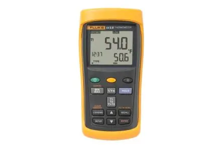 Produktfoto 1 von Fluke Digitales Thermometer, 54 II B, Tragbar, 2 bis 1767 °C ± [0.05 % + 0.3°C] (Above -100°C), ± [0.20 % + 0.3°C]