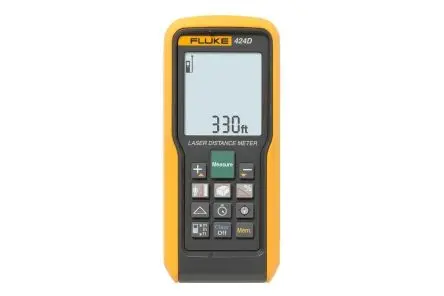 Produktfoto 1 von Fluke 424D LCD Laser Entfernungsmesser, Klasse 2, 100 m, 635 nm, ±2 mm, 2 x AAA