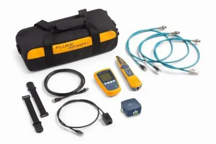 Produktfoto 1 von Fluke Networks MS-POE-IE-KIT Netzwerktester Tonsignal, Multimedia Kabel Tester Set, RJ45 RJ11, RJ45