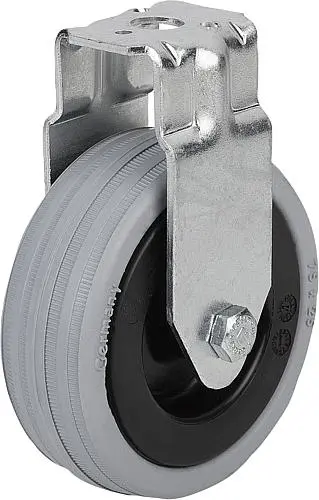 Produktfoto 1 von BOCKROLLE OHNE FESTSTELLSYSTEM GUMMI, KOMP:STAHL, D=75, B=25