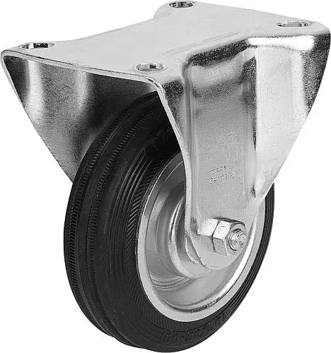 Produktfoto 1 von BOCKROLLE OHNE FESTSTELLSYSTEM GUMMI, KOMP:STAHL, D=80, B=25