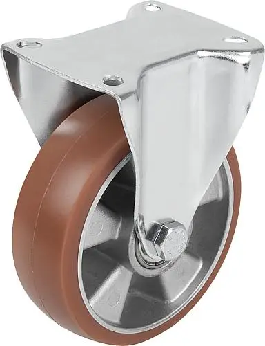 Produktfoto 1 von BOCKROLLE OHNE FESTSTELLSYSTEM, D=100, B=40, POLYURETHAN, M.GERINGEM ROLLWIDERSTAND, KOMP:STAHL