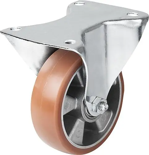BOCKROLLE OHNE FESTSTELLSYSTEM, D=160, B=50, POLYURETHAN, M.GERINGEM ROLLWIDERSTAND, KOMP:STAHL