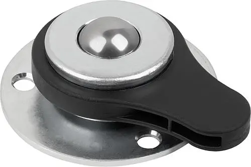 Produktfoto 1 von KUGELROLLE, FORM:A, DK=19, STAHL, KOMP:KUGEL AUS EDELSTAHL