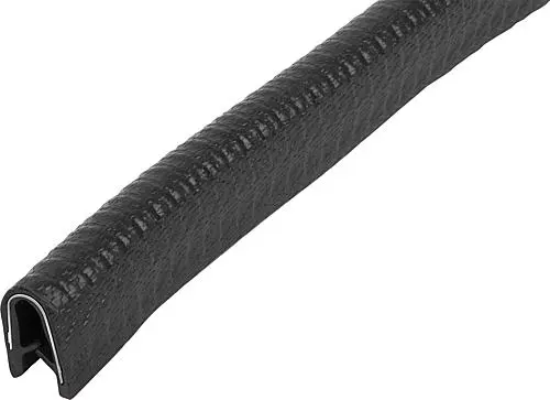 Produktfoto 1 von KANTENSCHUTZPROFIL OHNE DICHTUNG 50000X10X14,5, FORM:B, PVC SCHWARZ L=50 METER