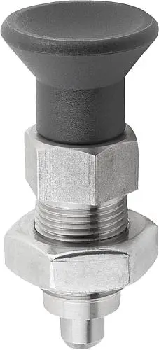 Produktfoto 1 von ARRETIERBOLZEN PREMIUM MIT ZYL. ARRETIERSTIFT GR.1 D1=M10X1, D=5, FORM:B OHNE RASTNUT MIT KONTERMUTTER,